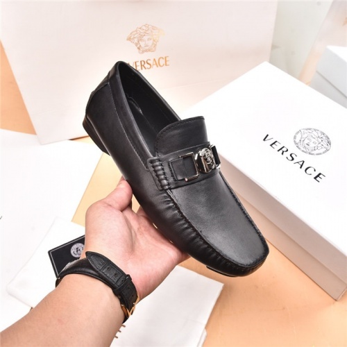 Replica Versace Leather Shoes For Men #884702 $80.00 USD for Wholesale
