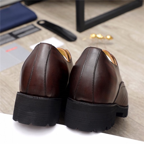 Replica Prada Leather Shoes For Men #885081 $88.00 USD for Wholesale