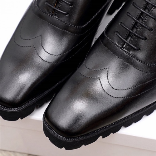 Replica Prada Leather Shoes For Men #885082 $88.00 USD for Wholesale