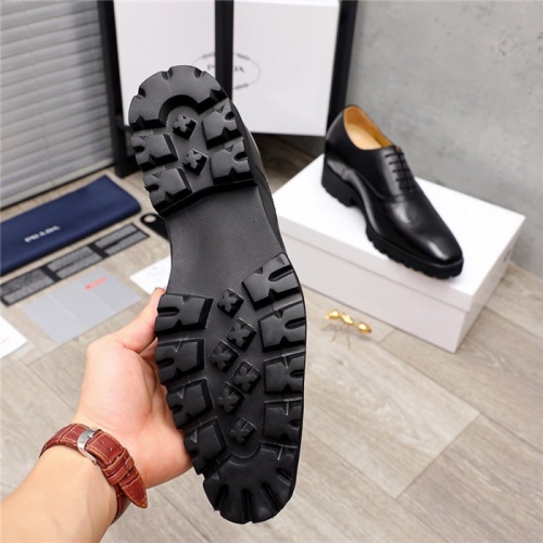 Replica Prada Leather Shoes For Men #885082 $88.00 USD for Wholesale
