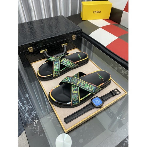 Fendi Slippers For Men #885090 $48.00 USD, Wholesale Replica Fendi Slippers