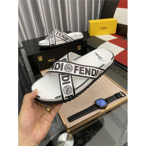 Replica Fendi Slippers For Men #885091 $48.00 USD for Wholesale