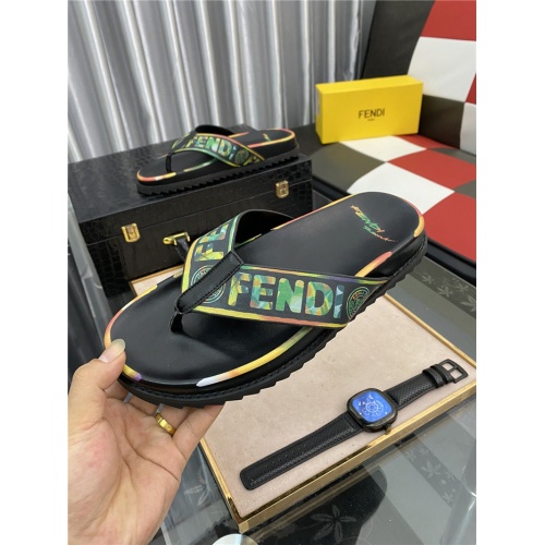 Replica Fendi Slippers For Men #885098 $48.00 USD for Wholesale