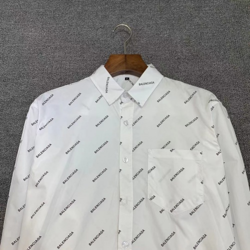 Replica Balenciaga Shirts Long Sleeved For Men #885245 $45.00 USD for Wholesale