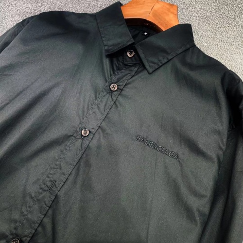 Replica Balenciaga Shirts Long Sleeved For Men #885249 $45.00 USD for Wholesale