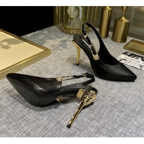 Replica Versace High-Heeled Shoes For Women #885916 $81.00 USD for Wholesale