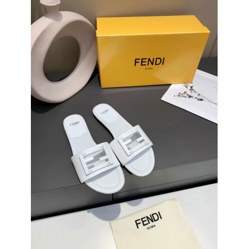 Replica Fendi Slippers For Women #885920 $64.00 USD for Wholesale