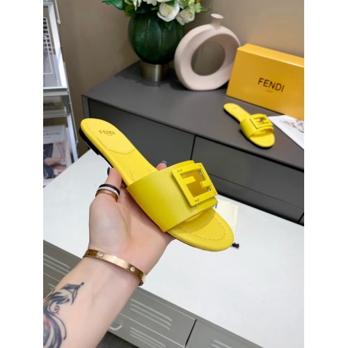 Replica Fendi Slippers For Women #885924 $64.00 USD for Wholesale