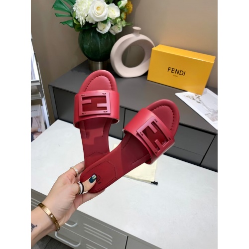 Replica Fendi Slippers For Women #885925 $64.00 USD for Wholesale