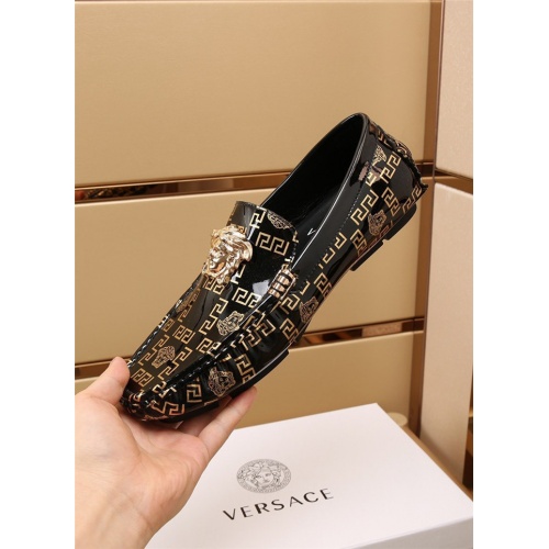 Replica Versace Leather Shoes For Men #886407 $82.00 USD for Wholesale