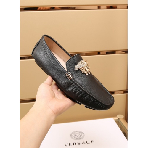 Replica Versace Leather Shoes For Men #886408 $85.00 USD for Wholesale
