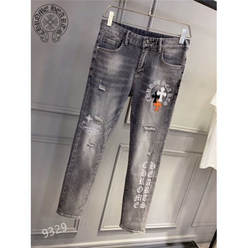 Replica Chrome Hearts Jeans For Men #886956 $50.00 USD for Wholesale
