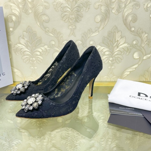Replica Dolce & Gabbana D&G High-Heeled Shoes For Women #887559 $81.00 USD for Wholesale