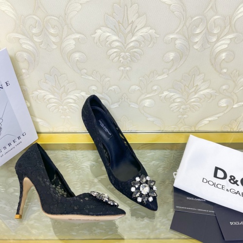 Replica Dolce & Gabbana D&G High-Heeled Shoes For Women #887559 $81.00 USD for Wholesale