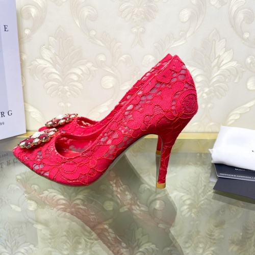 Replica Dolce & Gabbana D&G High-Heeled Shoes For Women #887560 $81.00 USD for Wholesale
