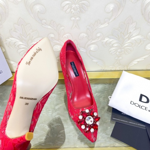 Replica Dolce & Gabbana D&G High-Heeled Shoes For Women #887560 $81.00 USD for Wholesale
