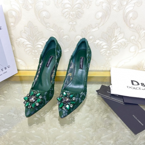 Replica Dolce & Gabbana D&G High-Heeled Shoes For Women #887577 $81.00 USD for Wholesale