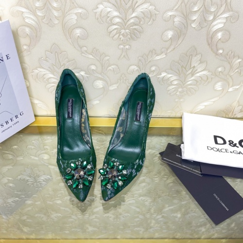 Replica Dolce & Gabbana D&G High-Heeled Shoes For Women #887577 $81.00 USD for Wholesale