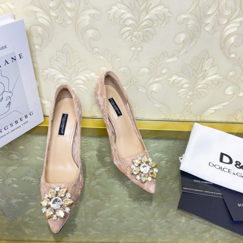 Replica Dolce & Gabbana D&G High-Heeled Shoes For Women #887579 $81.00 USD for Wholesale