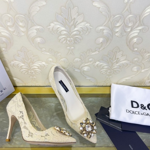 Replica Dolce & Gabbana D&G High-Heeled Shoes For Women #887581 $81.00 USD for Wholesale