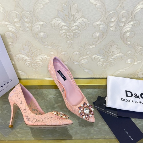 Replica Dolce & Gabbana D&G High-Heeled Shoes For Women #887583 $81.00 USD for Wholesale