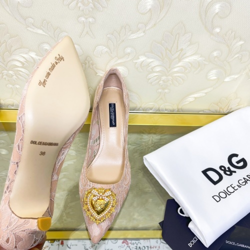 Replica Dolce & Gabbana D&G High-Heeled Shoes For Women #887610 $80.00 USD for Wholesale