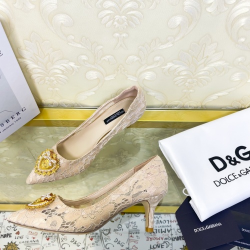 Replica Dolce & Gabbana D&G High-Heeled Shoes For Women #887611 $80.00 USD for Wholesale