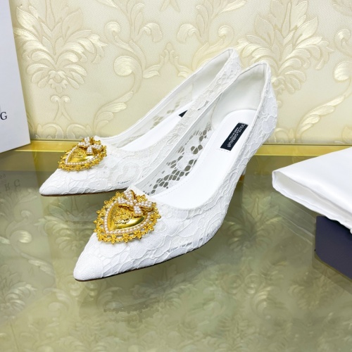 Replica Dolce & Gabbana D&G High-Heeled Shoes For Women #887612 $80.00 USD for Wholesale