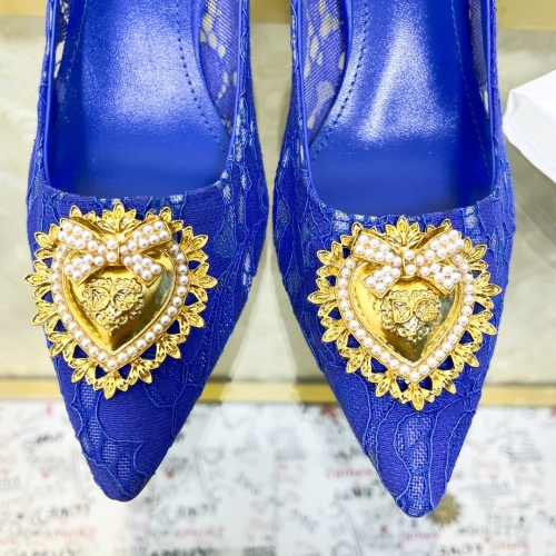 Replica Dolce & Gabbana D&G High-Heeled Shoes For Women #887616 $80.00 USD for Wholesale