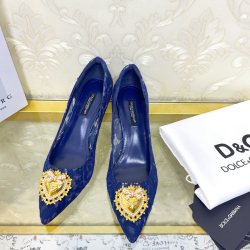 Replica Dolce & Gabbana D&G High-Heeled Shoes For Women #887617 $80.00 USD for Wholesale