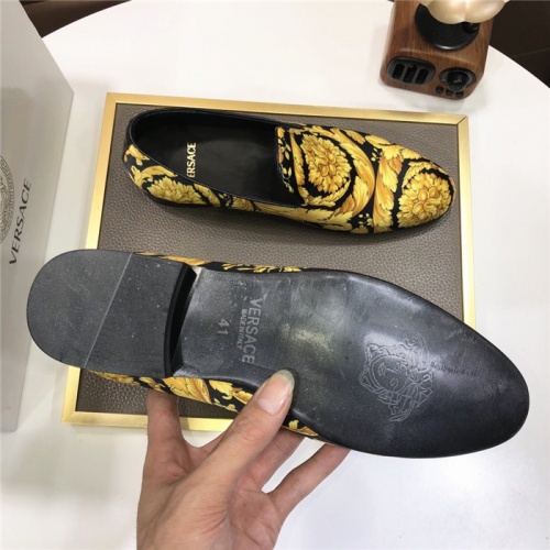 Replica Versace Leather Shoes For Men #887921 $85.00 USD for Wholesale