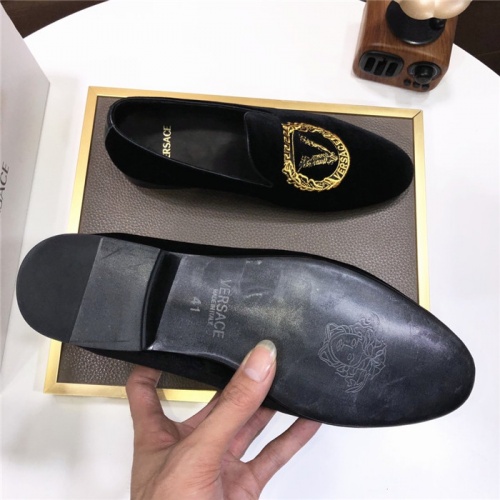 Replica Versace Leather Shoes For Men #887922 $85.00 USD for Wholesale
