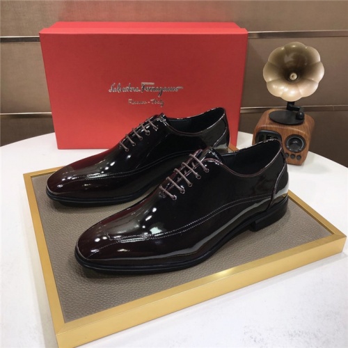 Ferragamo Salvatore FS Leather Shoes For Men #887937