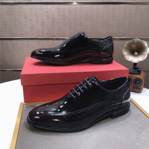 Replica Salvatore Ferragamo Leather Shoes For Men #887937 $88.00 USD for Wholesale