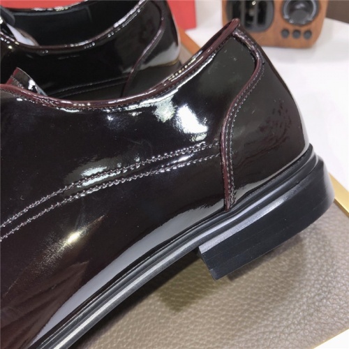 Replica Salvatore Ferragamo Leather Shoes For Men #887937 $88.00 USD for Wholesale