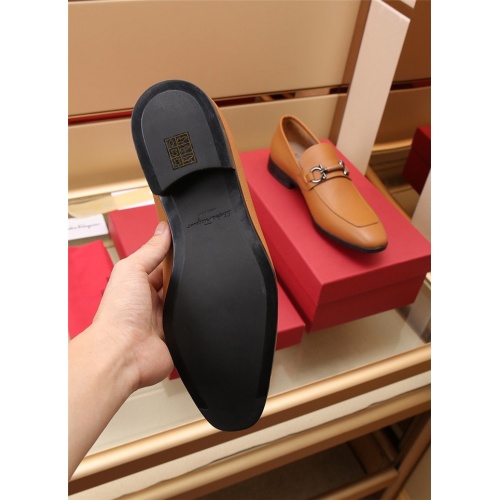 Replica Salvatore Ferragamo Leather Shoes For Men #887957 $118.00 USD for Wholesale