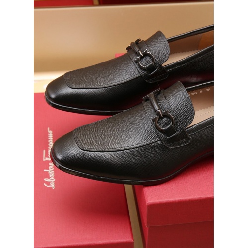 Replica Salvatore Ferragamo Leather Shoes For Men #887958 $118.00 USD for Wholesale