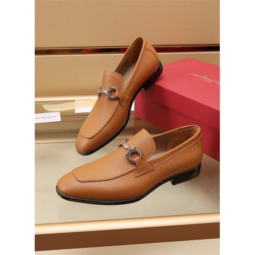 Salvatore Ferragamo Leather Shoes For Men #887959 $118.00 USD, Wholesale Replica Salvatore Ferragamo Leather Shoes