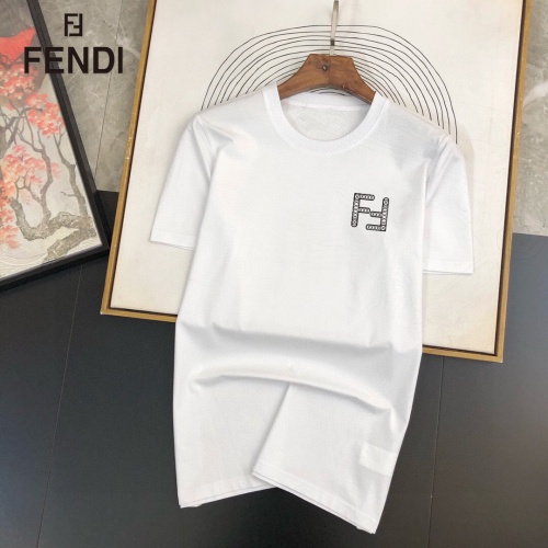 Fendi T-Shirts Short Sleeved For Men #887984 $25.00 USD, Wholesale Replica Fendi T-Shirts