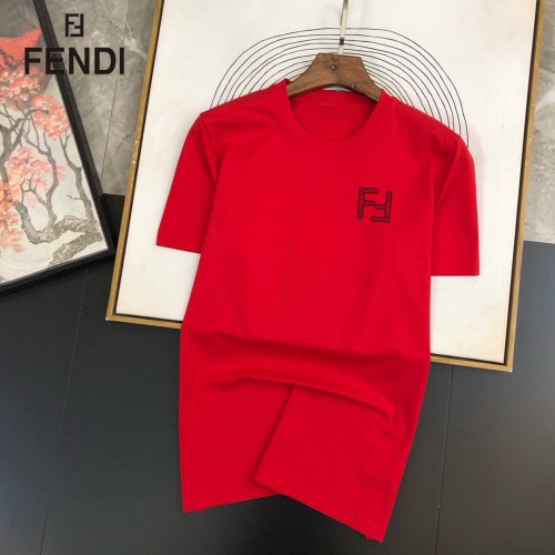 Fendi T-Shirts Short Sleeved For Men #887986 $25.00 USD, Wholesale Replica Fendi T-Shirts
