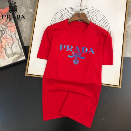 Prada T-Shirts Short Sleeved For Men #888052 $25.00 USD, Wholesale Replica Prada T-Shirts