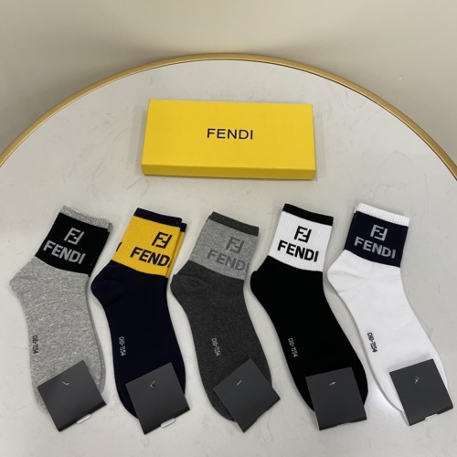 Replica Fendi Socks #888250 $27.00 USD for Wholesale