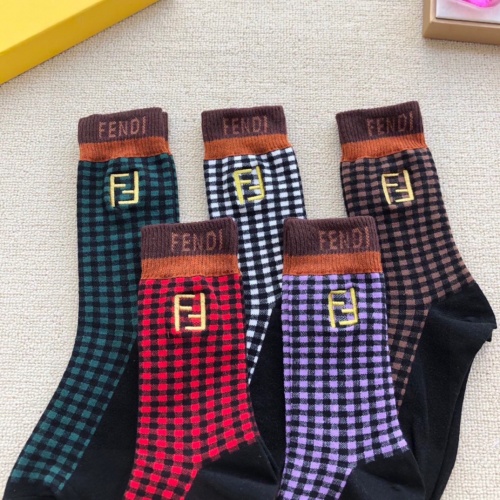 Replica Fendi Socks #888383 $30.00 USD for Wholesale