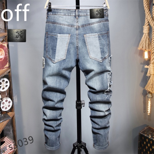 Replica Off-White Jeans For Men #888434 $48.00 USD for Wholesale