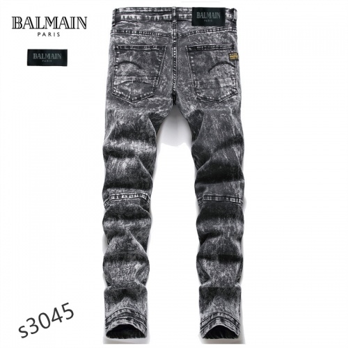 Replica Balmain Jeans For Men #888437 $48.00 USD for Wholesale