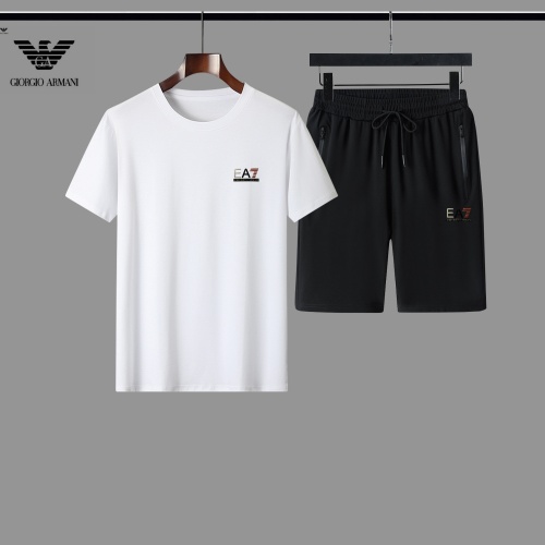 Armani Tracksuits Short Sleeved For Men #888459 $56.00 USD, Wholesale Replica Armani Tracksuits