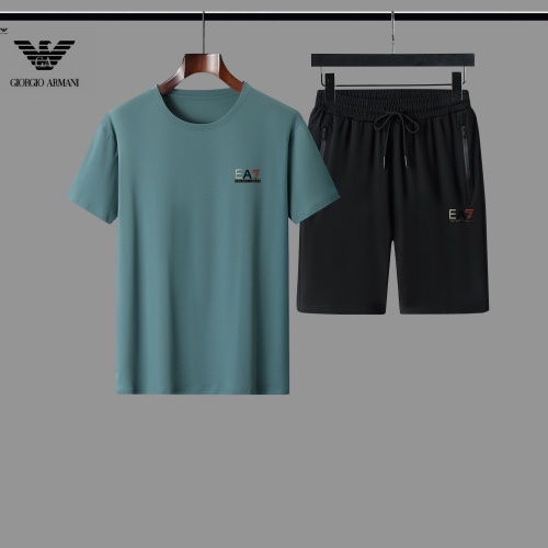 Armani Tracksuits Short Sleeved For Men #888460 $56.00 USD, Wholesale Replica Armani Tracksuits