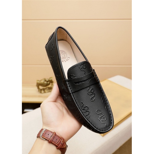 Replica Versace Leather Shoes For Men #889430 $68.00 USD for Wholesale
