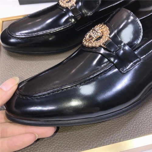Replica Versace Leather Shoes For Men #889433 $96.00 USD for Wholesale