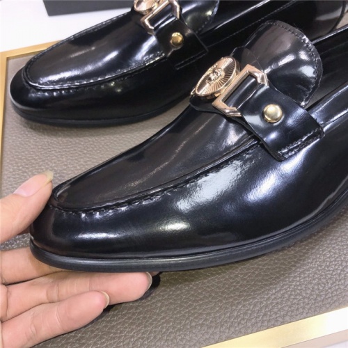 Replica Versace Leather Shoes For Men #889435 $96.00 USD for Wholesale